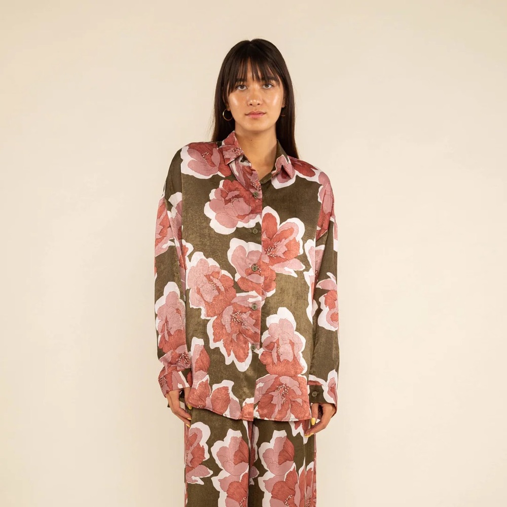 NLT - Pink Satin Floral Set - NWOT